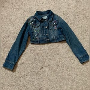 Justice Girl's Cropped Jean Jacket Size 8